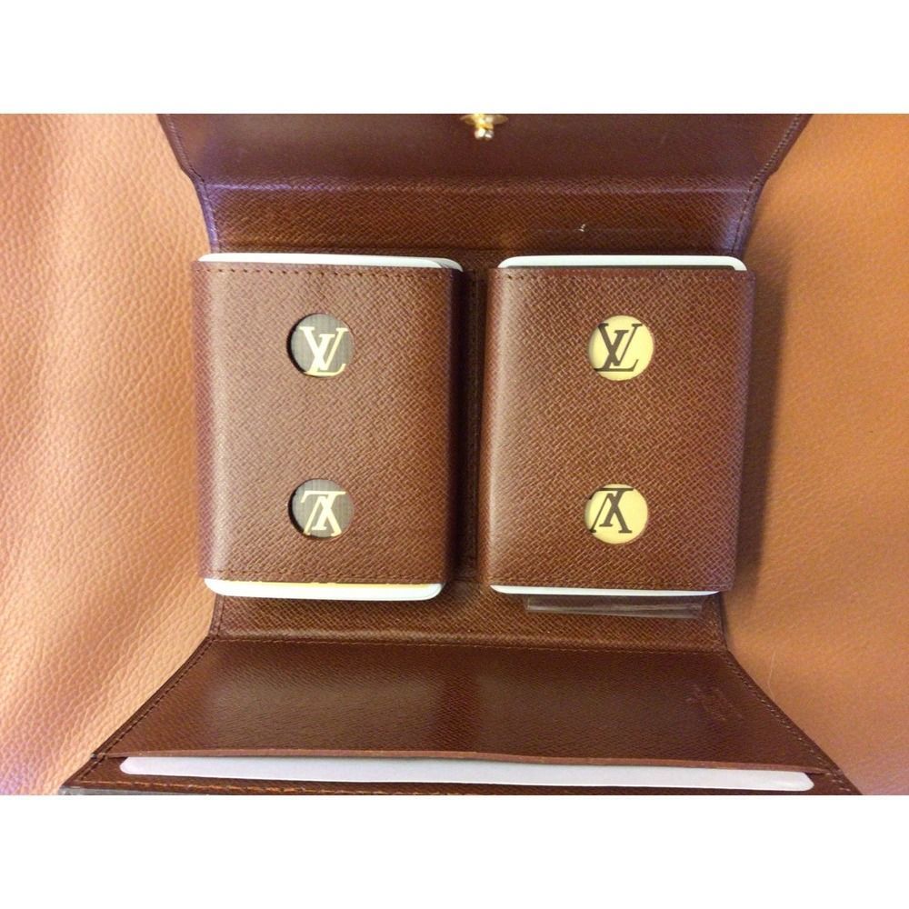 Louis Vuitton monogram case 2 pack card decks rare Vintage 1984 NEVER USED! - Picture 3 of 13
